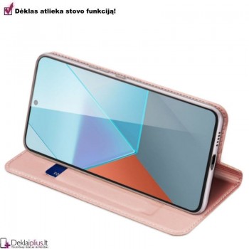 Dux Ducis Skin Pro dirbtinės odos dėklas - rausvas (Xiaomi Redmi Note 13 Pro 5G/Poco X6 5G)